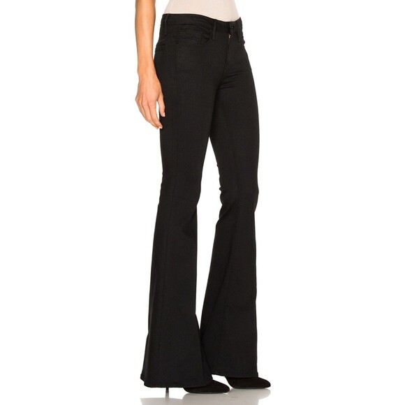 FRAME Le Bell Flare Jeans in Vian Black Size 29 - Picture 4 of 15